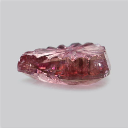 Pink Tourmaline Intaglio Reverse Carving Faceted Fine Gemstone