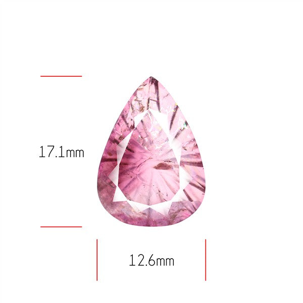 Pink Tourmaline Intaglio Reverse Carving Faceted Fine Gemstone