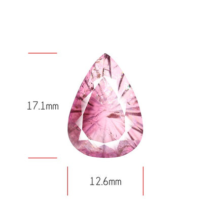 Pink Tourmaline Intaglio Reverse Carving Faceted Fine Gemstone