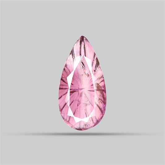 Pink Tourmaline Intaglio Reverse Carving Faceted Fine Gemstone