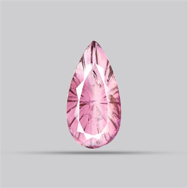 Pink Tourmaline Intaglio Reverse Carving Faceted Fine Gemstone