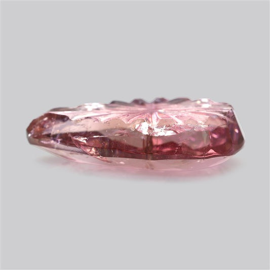 Pink Tourmaline Intaglio Reverse Carving Faceted Fine Gemstone
