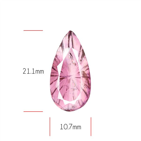 Pink Tourmaline Intaglio Reverse Carving Faceted Fine Gemstone