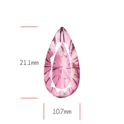 Pink Tourmaline Intaglio Reverse Carving Faceted Fine Gemstone