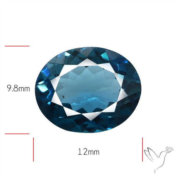 AAA London Blue Topaz Faceted Fine Gemstone