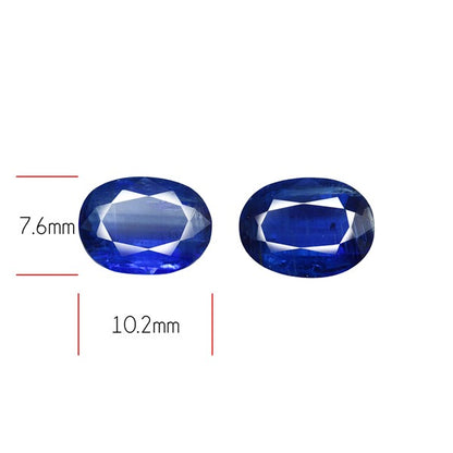 Faceted Blue Kyanite Pair