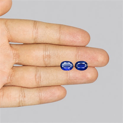 Faceted Blue Kyanite Pair