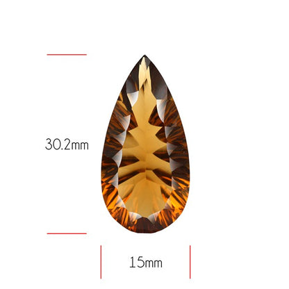 Champagne Quartz Briolette Cut Drop Fine Gemstone