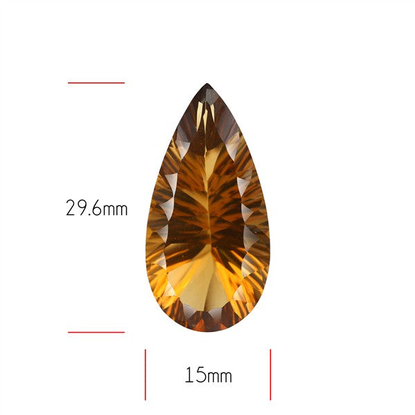 Champagne Quartz Briolette Cut Drop Fine Gemstone