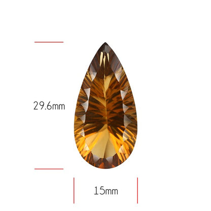 Champagne Quartz Briolette Cut Drop Fine Gemstone