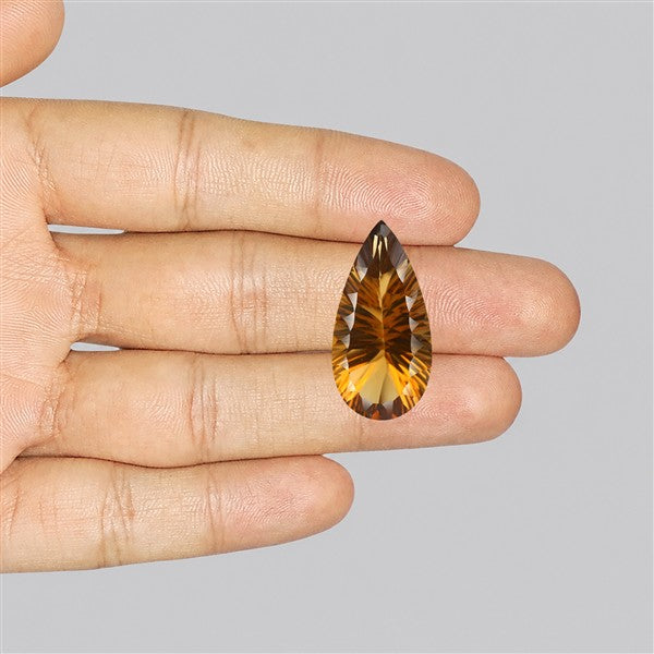 Champagne Quartz Briolette Cut Drop Fine Gemstone