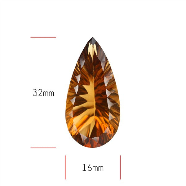 Champagne Quartz Briolette Cut Drop Fine Gemstone