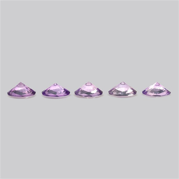 Rose de France Amethyst Set Millenium Cut Faceted Fine Gemstone