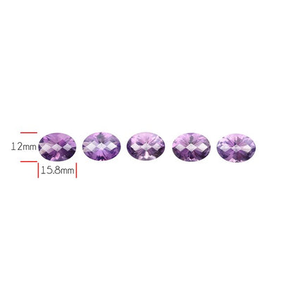 Rose de France Amethyst Set Millenium Cut Faceted Fine Gemstone