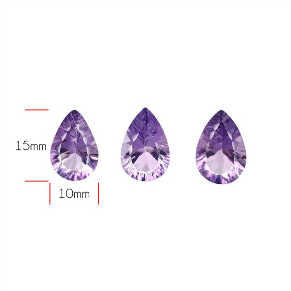 Rose de France Amethyst Set Millenium Cut Faceted Fine Gemstone