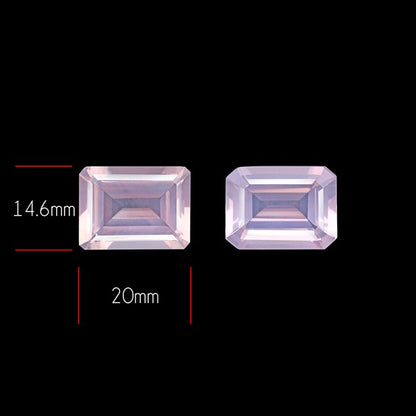 Faceted Rose Quartz Pair