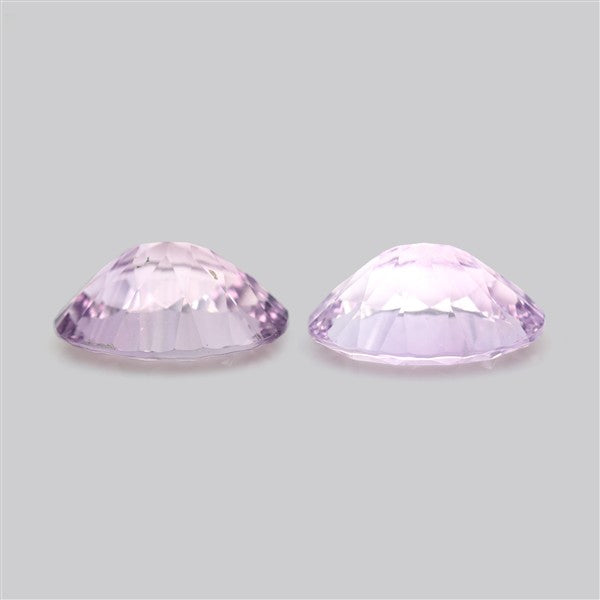 Rose de France Amethyst Pair Millenium Cut Faceted Fine Gemstone