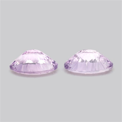 Rose de France Amethyst Pair Millenium Cut Faceted Fine Gemstone