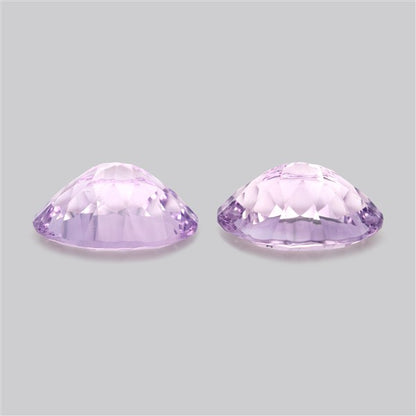 Rose de France Amethyst Pair Millenium Cut Faceted Fine Gemstone
