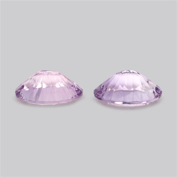 Rose de France Amethyst Pair Millenium Cut Faceted Fine Gemstone