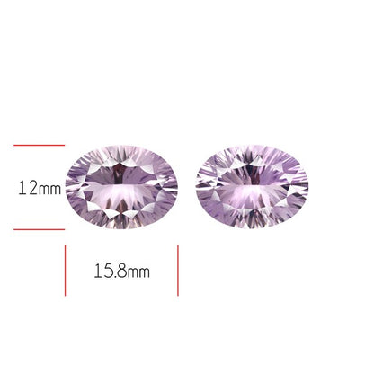 Rose de France Amethyst Pair Millenium Cut Faceted Fine Gemstone