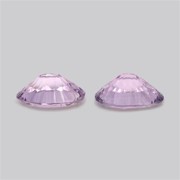 Rose de France Amethyst Pair Millenium Cut Faceted Fine Gemstone
