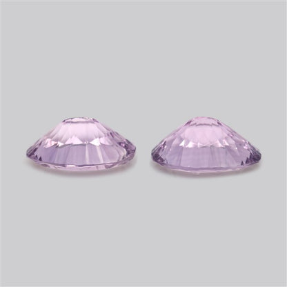 Rose de France Amethyst Pair Millenium Cut Faceted Fine Gemstone