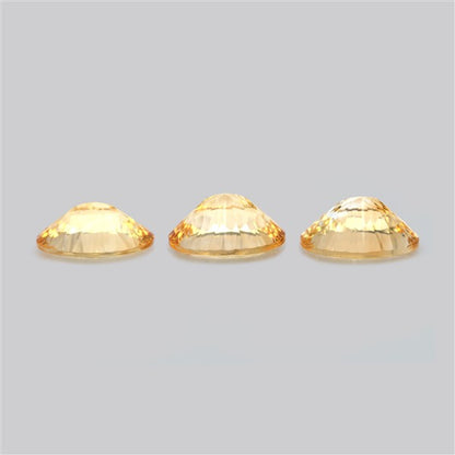 Millennium Cut Citrine Pair Faceted Fine Gemstone Set