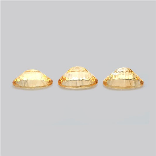 Millennium Cut Citrine Pair Faceted Fine Gemstone Set