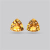 Millennium Cut Citrine Pair Faceted Fine Gemstone