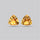 Millennium Cut Citrine Pair Faceted Fine Gemstone
