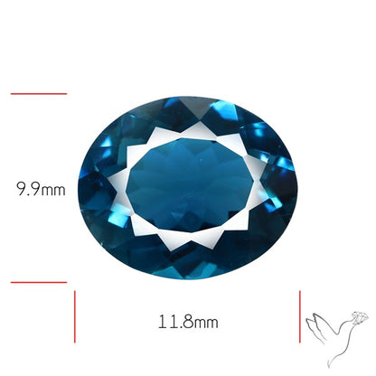 AAA London Blue Topaz Faceted Fine Gemstone
