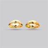 Citrine Checkerboard Cut Faceted Pair Fine Gemstone