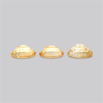 Millennium Cut Citrine Faceted Fine Gemstone Set