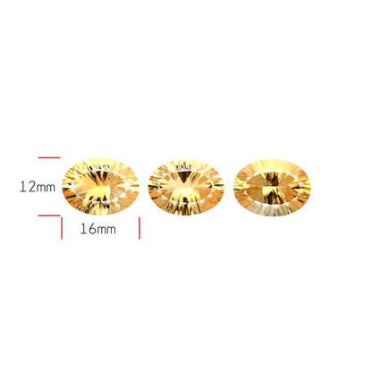 Millennium Cut Citrine Faceted Fine Gemstone Set