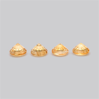 Millennium Cut Citrine Faceted Fine Gemstone Set