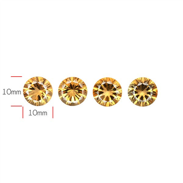 Millennium Cut Citrine Faceted Fine Gemstone Set