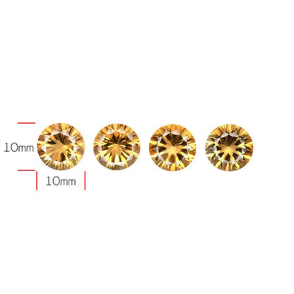 Millennium Cut Citrine Faceted Fine Gemstone Set
