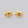 Millennium Cut Faceted Citrine Pair
