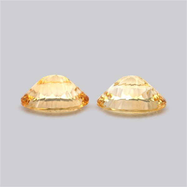 Millennium Cut Faceted Citrine Pair