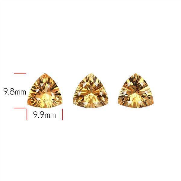 Millennium Cut Citrine Faceted Fine Gemstone Set