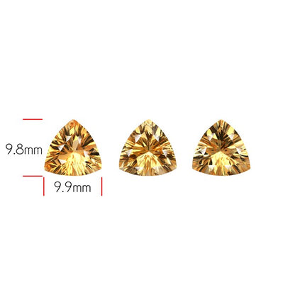 Millennium Cut Citrine Faceted Fine Gemstone Set