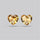 Faceted Citrine Hearts Pair