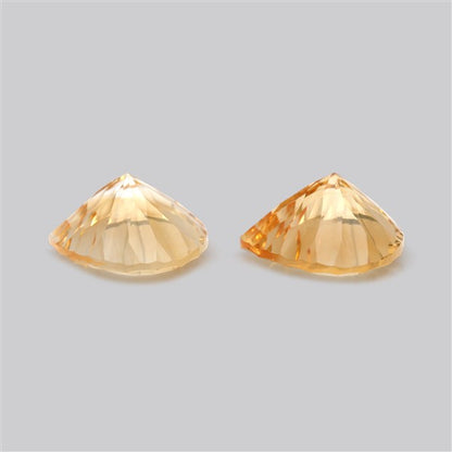 Millennium Cut Faceted Citrine Pair