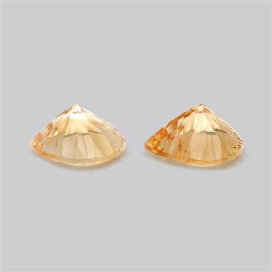 Millennium Cut Faceted Citrine Pair