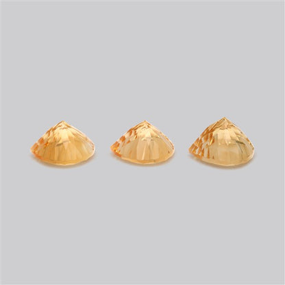 Millennium Cut Citrine Faceted Fine Gemstone Set