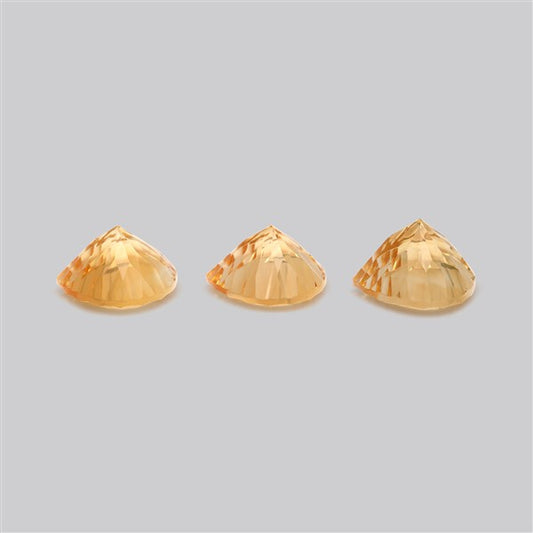 Millennium Cut Citrine Faceted Fine Gemstone Set
