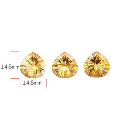 Millennium Cut Citrine Faceted Fine Gemstone Set