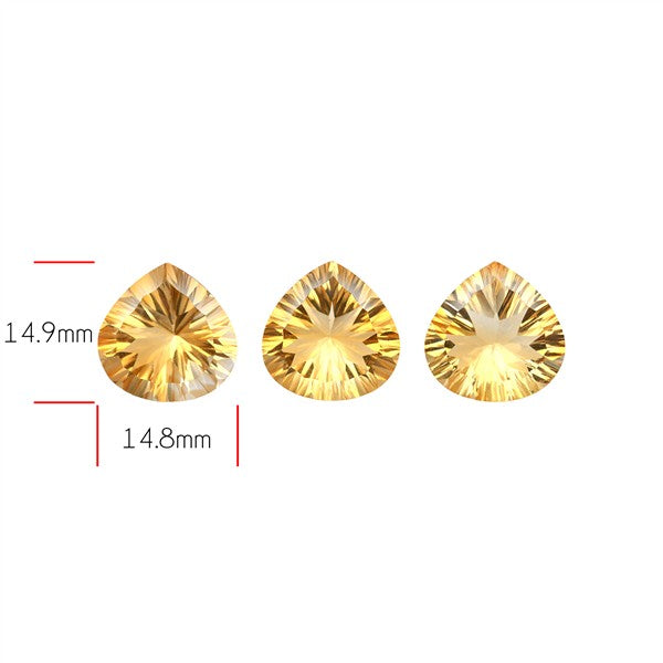 Millennium Cut Citrine Faceted Fine Gemstone Set
