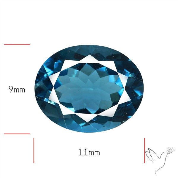 AAA London Blue Topaz Faceted Fine Gemstone